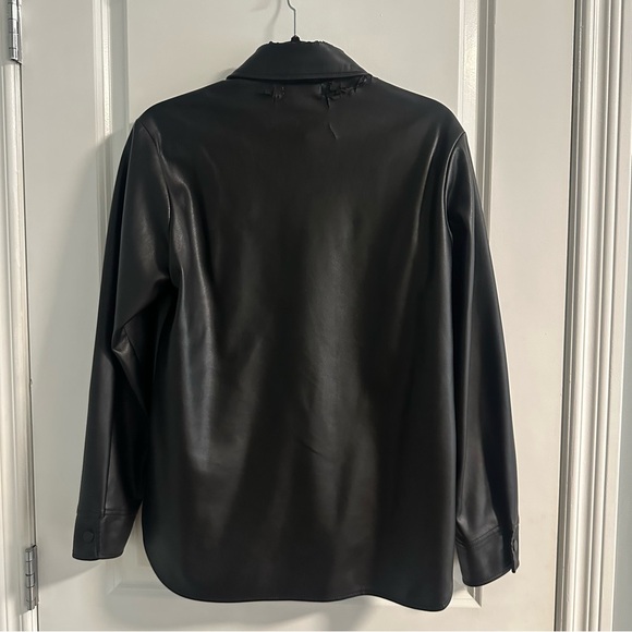 Topshop Pleather Shirt Jacket - Picture 2 of 4